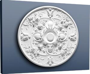 Orac R24 Luxxus Rosone da soffitto Profilo decorativo Rosone da parete in stucco Elemento decorativo classico Bianco Alta qualità | Diametro 79 Cm
