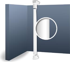 Orac Decor Kd1H Luxxus Mezze Colonne Set completo Colonna decorativa in stucco da parete Classica Antica Forma Rotonda | 2,43 metri