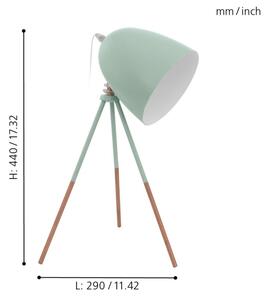 Eglo 49337 - Lampada da tavolo DUNDEE 1xE27/60W/230V