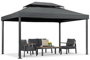 Padiglione da giardino antracite Valencia 3x4 m Garden Point