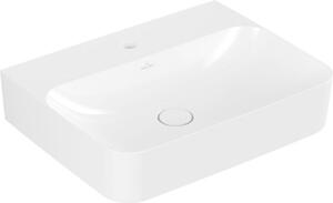 Villeroy & Boch Finion lavabo, trop-plein caché, 1 trou pour robinet, dessous poncé, 600x470mm, 41686CR1, 41686CR1