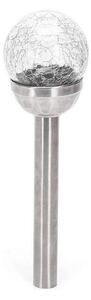 Aigostar - Lampada solare a LED/2V, 6500K, IP44, 40 mAh, argento