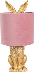 Clayre & Eef Tischlampe Kaninchen Ø 20x43 cm oro rosa Poliresina