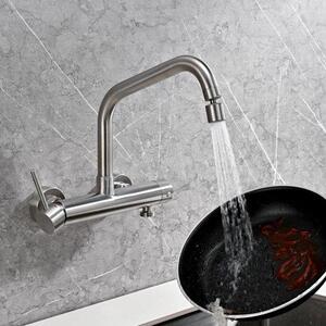 Rubinetto da cucina Azomor in acciaio inossidabile con attacco per lavastoviglie e bocca flessibile
