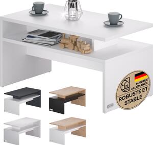 CASARIA® Tavolino Salotto da Divano 95x55x50cm Mobiletto Basso in Legno Carico Max 50kg Tavolo Moderno Soggiorno da Caffé da Pranzo Coffe Table Letto