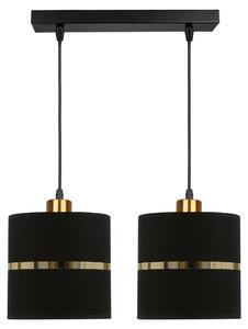Lampada moderna a sospensione sopra il tavolo da pranzo ASSAM - 2xE27, 60W, nero / oro