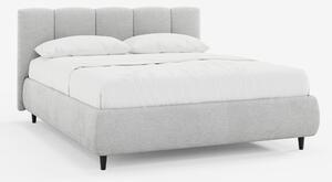 ARKAM letto imbottito con vano contenitore e testiera a lavorazione ve