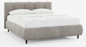ARKAM letto imbottito con vano contenitore e testiera a lavorazione ve
