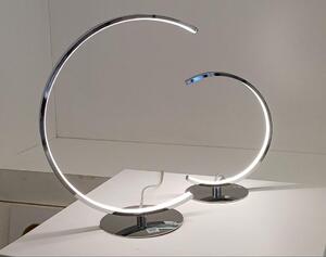 NEBULA LAMPADA DA TAVOLO A SEMICERCHIO IN METALLO CROMATO 2 MISURE LED INTEGRATO LUCE 3000K