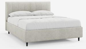ONYX letto imbottito con vano contenitore e testiera verticale in tess