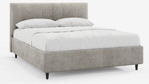 ONYX letto imbottito con vano contenitore e testiera verticale in tess