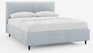 ONYX letto imbottito con vano contenitore e testiera verticale in tess