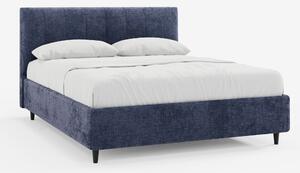ONYX letto imbottito con vano contenitore e testiera verticale in tess
