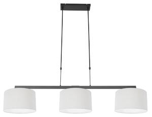 Steinhauer - lampada a sospensione - Stang - nero - lino metallo - grande lampada da tavolo da pranzo - E27 - 3461ZW