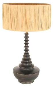Anne Lighting - lampada da tavolo - Bois - nero - erba legno - Ø 40cm - E27 - 3757ZW