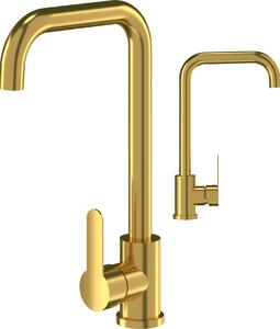 Granitan | STEEL - Rubinetto da cucina - Orientabile a 360° - Oro - Acciaio inossidabile - Carica in Vetroceramica