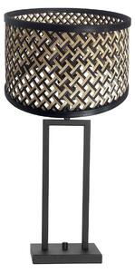 Steinhauer - lampada da tavolo - Stang - nero - bambù metallo - lampada d'atmosfera - E27 - 3703ZW