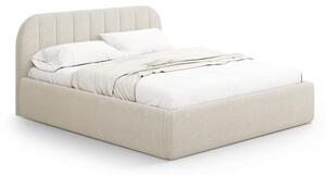 Letto matrimoniale imbottito color crema con contenitore con rete inclusa 160x200 cm Juno – Windsor & Co Sofas