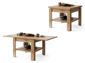 LEO Rovere Artisan - COMPATTO TAVOLINO CON PIANO ALLUNGABILE SALVASPAZIO TAVOLO