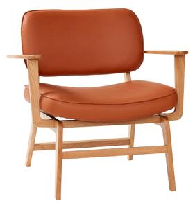 Poltrona in similpelle arancione Haze - Hübsch