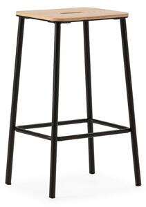 Set di sedie da bar nera 2 pz (altezza della seduta 65 cm) Abba – Marckeric
