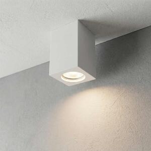 Plafoniera Quadrata 70x70mm h110mm GU10 in Gesso Pitturabile