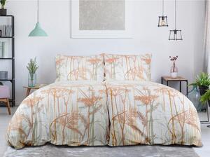 Set copripiumino e federa bianco/color terracotta in crêpe per letto singolo 140x200 cm Caraway – B.E.S