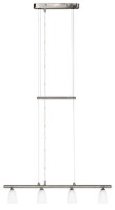 Lampada moderna a sospensione sopra il tavolo da pranzo PARMA - 4xG9, 40W, argento