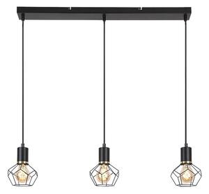 Rabalux 72242 Famiglia di luci moderne in metallo nero opaco