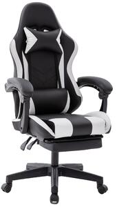 Sedia da gaming da ufficio Delman poltrona ergonomica per gamer con poggiapiedi e poggiatesta 0060WT