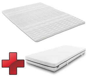Materasso a molle insacchettate Sleezzz Superior 90 x 200 cm, altezza 18 cm, grado di rigidità H3 + coprimaterasso / imbottitura per materasso 90 x 200 cm