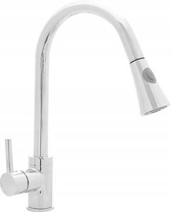 Granitan | SNAKE - Miscelatore da cucina - Bocca estraibile - Orientabile a 360° - Cromo - Carica in Vetroceramica