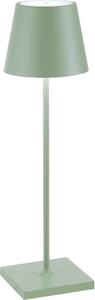 Lampada a led da tavolo Poldina Pro Verde Salvia ricaricabile e dimmerabile con batteria fino a 12 ore. Da uso esterno IP65