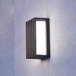 EGLO Applique da esterni LED Genovese, nera, altezza 24 cm, con sensore Genovese, Nero, Alluminio, Moderno, Applique da esterni