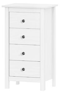 HOMCOM Cassettiera 5 Cassetti – Moderna, Effetto Legno Nero, Antivoltco, Per Camera E Soggiorno (77x40x111,5 Cm)