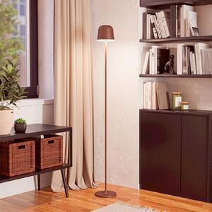 EGLO Lampada da terrazza a LED batteria Mannera-L, color ruggine, altezza 140 cm dimmerabile, Marrone / Ruggine, Alluminio, Moderno