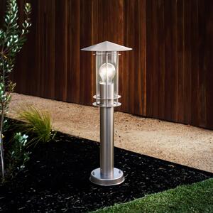 EGLO Lampione da giardino Lisio, Alluminio / Grigio / Zincato, Acciaio Inox, Lampada da esterni