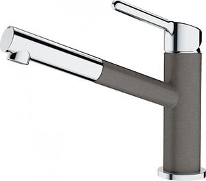 Miscelatore FRANKE ORBIT in CROMO GRIGIO PIETRA con bocca estraibile / Miscelatore da cucina / Miscelatore monocomando