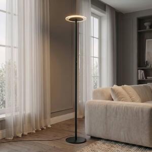 Lampada da terra Frile Arcchio, dimmerabile, Nero, Soggiorno / Sala da pranzo, Alluminio, Moderno, Lampada da terra