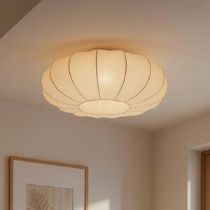 Plafoniera soffitto Helin Lindby, dimmerabile, Crema / Ambra, Soggiorno / Sala da pranzo, Tessuto / Stoffa / Seta, Scandinavo, Plafoniera