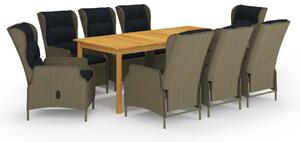 Set da Pranzo da Giardino 9 pz Marrone