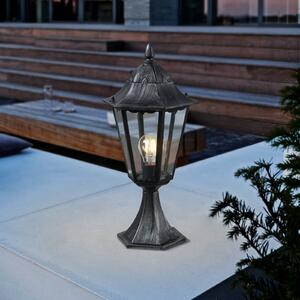 EGLO Lampione da giardino Navedo, Nero, Alluminio, Antico, Lampada da esterni