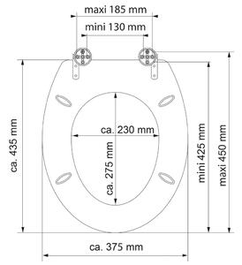 SCHÜTTE Tavoletta WC Lucida con Chiusura Ammortizzata ASIA in MDF