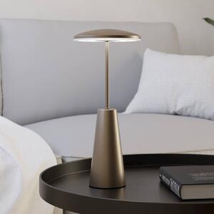 EGLO Lampada a LED ricaricabile Piccola, color bronzo, altezza 28 cm, IP54 dimmerabile, Bronzo / Ottone antico, Soggiorno / Sala da pranzo, Metallo, Moderno
