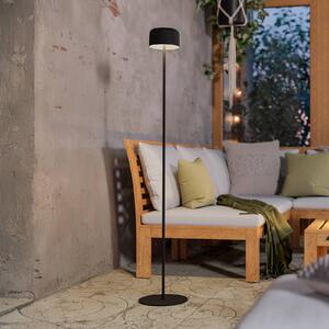 EGLO Lampada da terrazza a LED solare Roccanova-L, nera, altezza 120 cm Roccanova-L, Nero, Metallo, Moderno