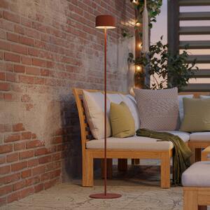 EGLO Lampada da terrazza a LED solare Roccanova-L arancione, altezza 120 cm, Giallo / Arancione, Metallo, Moderno