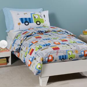 Copripiumino Con Federe In Cotone City Car Singolo Caleffi Kids Ragazzo Grigio Caleffi