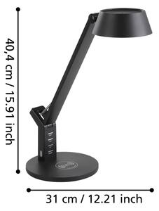 Eglo 99832 - Lampada da tavolo touch dimmerabile a LED BANDERALO LED/4,8W/230V nera