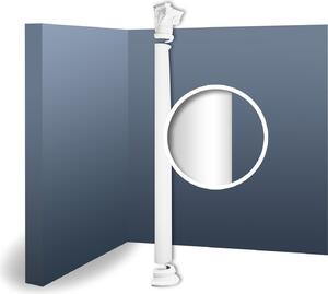 Orac Decor Kc1H Luxxus Mezze Colonne Set completo Colonna decorativa in stucco da parete Classica Antica Forma Rotonda | 2,25 metri
