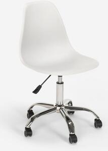 Sedia girevole regolabile in altezza Sedia per ufficio Ruote per ufficio Design Roll Light in legno